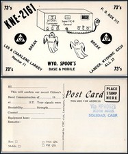 Lander Wyoming QSL postcard KNE-2161 Wyo Spook's Larkey ghost radio art picture