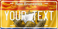 New Brunswick Flag Wave Canada Novelty License Plate Custom Auto Bike Motorcycle picture