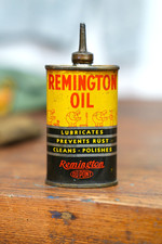 Vintage Remington DuPont Handy Oiler Lead Top Lubricant Advertising Antique picture