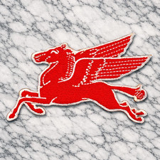 VINTAGE MOBIL GAS PEGASUS EMBROIDERED IRON ON PATCH 3.5