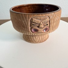 VINTAGE ORCHIDS OF HAWAII TIKI BAR LOUNGE MUG BOWL TIKI FACES picture