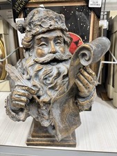 Antique Bronze 16” Santa Bust Mark Robert’s Style picture