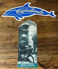 Vintage Marineland of Florida Souvenir Dolphin Sticker & Brochure *Read Notes* picture