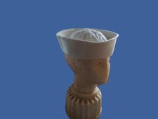 U.S NAVY ISSUE SAILOR CAP WHITE DIXIE CUP HAT COTTON TWILL GOB VINTAGE SURPLUS picture