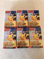 30th Anniversary Pokemon Booster Bundle LOT OF 6 Sealed and New Condition picture