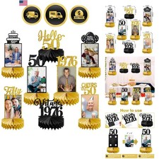 50th Birthday Decorations Vintage 1976 Photo Table Toppers for Women Men picture