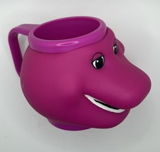 RARE Vintage Barney Cup Head Purple Dinosaur Mug Applause 1995 The Lyons Group picture