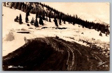 1940s Monarch Pass Winter Snow Highway Colorado Sanborn RPPC B&W Photo Postcard picture