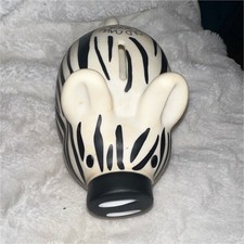 Old Navy 2004 Zebra Print Ceramic Promotional Piggy Bank Black & White picture