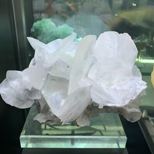 11.6LB Top Natural calcite Quartz Crystal Mineral Specimen reiki+stand picture