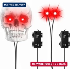 LED Glowing Eyes for Skeletons, Halloween Light up Eyes (Red, 2 Sets) picture
