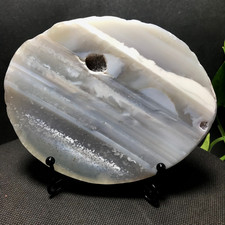 332g Natural Bonsai Suiseki-Cut agate into flakes Stone-Rare Stunning Viewing 11 picture