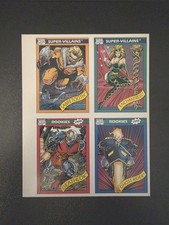 1990 Marvel Comics Diamond Previews UNCUT 4-Card Panel Promo Sheet VERY SCARCE picture