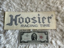Vintage Large Hoosier Racing Tires Rear Window Decal Sticker 11” X 4” picture
