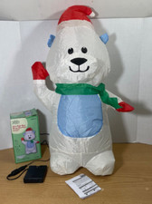 Gemmy Christmas Polar Bear Tabletop Airdorable AirBlown Inflatable 23 Inch USB picture