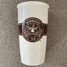 STARBUCKS 2016 Siren Mermaid Brown COFFEE TEA SPICES Double Wall Travel Mug Lid picture