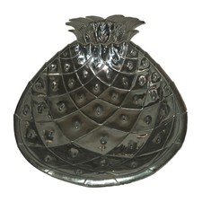 Arthur Court Pineapple Chip Dip Serving Tray Dish 2 Sections Recycled Aluminum picture
