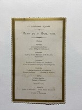 Antique  Aristocrat Private Dining Menu Card 27 Belgrave Square  1881 picture