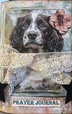 Prayer Dog Religous Writing Junk Journal Flowers picture