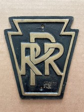Vintage PRR PENNSYLVANIA RAILROAD Brass Emblem Plaque Sign picture