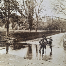 Stereoview Antique Photograph Ford Near Ruins Kenilworth Castle H.C. White c1902 picture