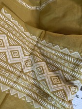 Vintage Bhujodi Kutch Handwoven Extra Weft Textile, Throw, Bed Runner 96” X 44” picture