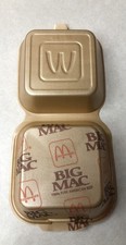 McDonald's Big Mac Clamshell Foam Container Box Vintage NOS picture
