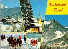 Vintage Multi-view Postcard Walchsee Austria 1984 picture