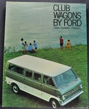 1969 Ford Club Wagon Van Truck Brochure Chateau Camper RV Excellent Original 69 picture
