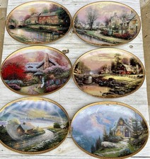 Thomas Kinkade Bradford Exchange Oval Collector Plates Scenes of Serenity picture