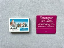 2 pcs Vintage Matchbooks Flemington Cut Glass Stangl Pottery Flemington, NJ picture