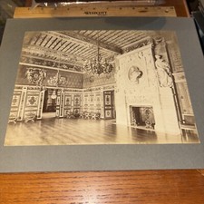 Antique Fontainebleau Chateau from Lake Mounted French Architecture Photo picture
