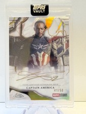 2026 Topps Marvel Vault Immortal Autographs Anthony Mackie Gold Auto /50 picture