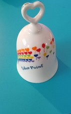 Vintage Cedar Point Porcelain Bell Rainbow Hearts Balloons Made in Japan picture