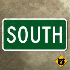 Business California SOUTH auxiliary banner highway 1961 road route sign 12x6 picture