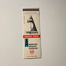 American Bridge Division Eads Bridge St Louis Vintage Matchbook Cover 5MB126-5 picture