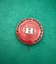 CUBA 1966 HUNGARIAN EXHIBITION HAVANA VINTAGE HUNGARY ENAMEL STICK PIN picture