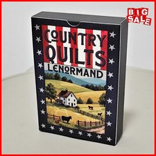 9*6cm Country Quilts Lenormand Deck, 36-Card Folk Art Divination Deck with Rusti picture