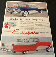 1955 Packard Clipper - Vintage Original Illustrated Color Print Ad / Wall Art picture