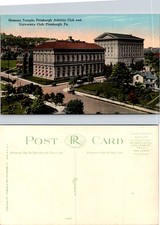 Pittsburgh PA Masonic Temple, Athletic Club and University Postcard 74733 picture