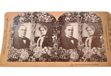 1896 William & Ida McKinley President First Lady Antique Stereoview Card 2474 picture