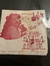 VINTAGE 1950'S Blaze Starr SHO'BAR NEW ORLEANS NIGHT CLUB COCKTAIL NAPKIN Used picture