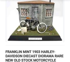 Franklin Mint 1903 Harley Davidson Birth of a Legend Diorama 1:10 COA 7362/9500 picture