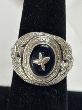 Vintage Sterling Silver US Air Force Signet Ring Size 7   5.74grams picture