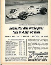 1966 Raybestos Disc Brake Pads Graham Hill Indy 500 Winner Print Ad picture