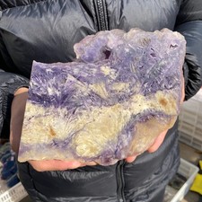 695G Natural colored fluorite quartz crystal slab spiritual energy repair picture