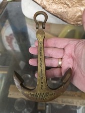 Vintage 20th Century Brass Advertising Anchor Lumber Exch. Terminal Ny picture