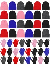 Funtery 48 Pcs Kids Winter Beanie and Gloves Set picture