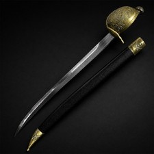 PS Caribbean Pirate Sword Pirate Cutlass Saber Sword. (Basket Guard Saber) picture