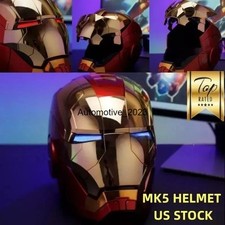 US Iron Man MK5 1:1 Helmet Wearable Voice-control Golden Mask Cosplay AUTOKING picture